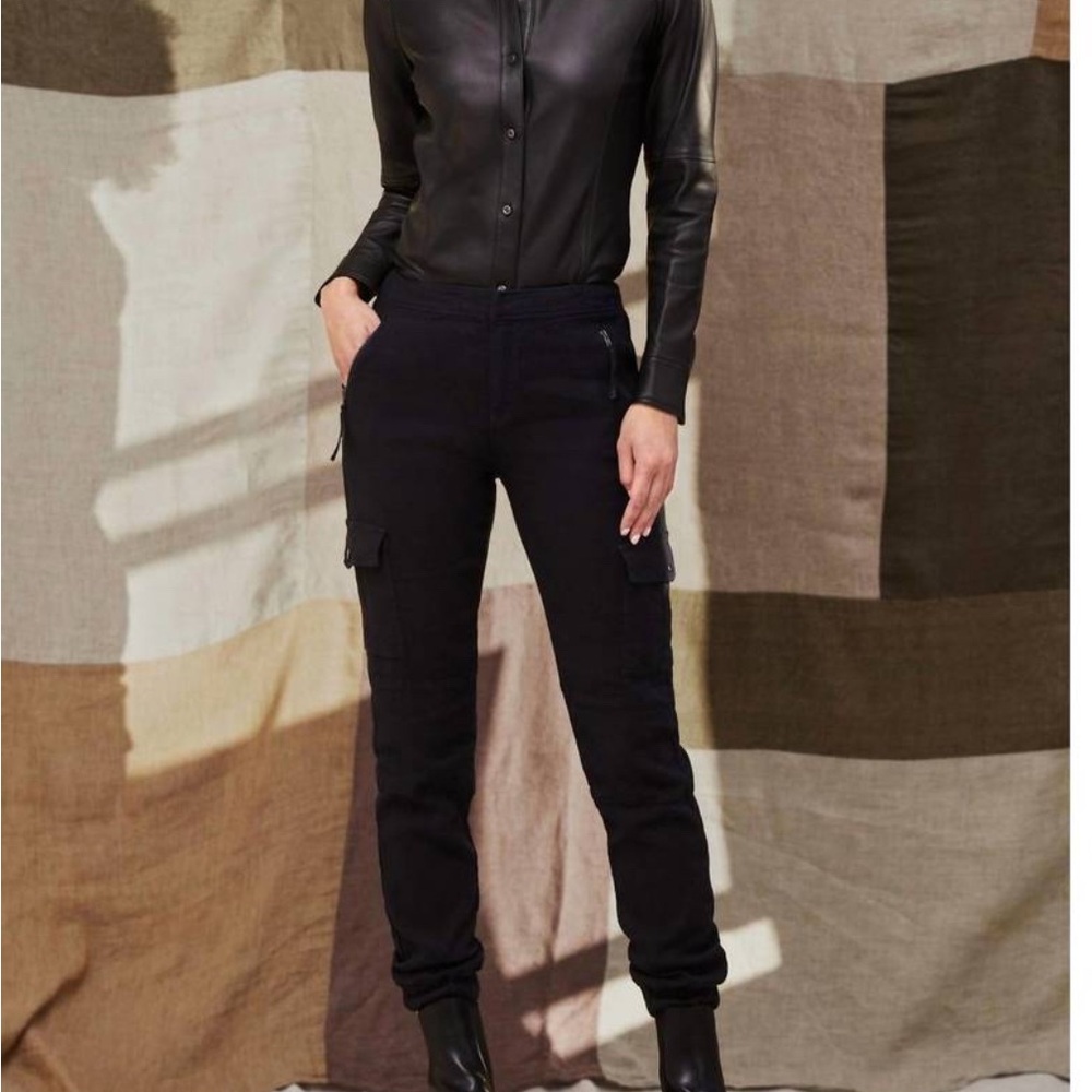 Women's ECRU Black Cargo Pants “the Crosby”